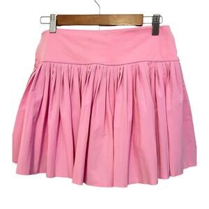 Aerie OFFLINE Pleated Skort •L• Skirt Shorts Wide Waistband Pink Tennis Golf